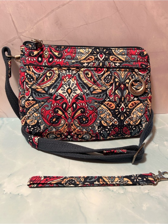 Travelon Handbags - Vera Bradley Red Paisley Crossbody Wristlet
